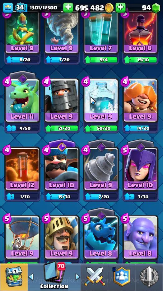 Clash Royale Accounts Lv 34|Trophy 6619|KTL 12|Card 116| 2 HERO 6 EVO 5 image 11
