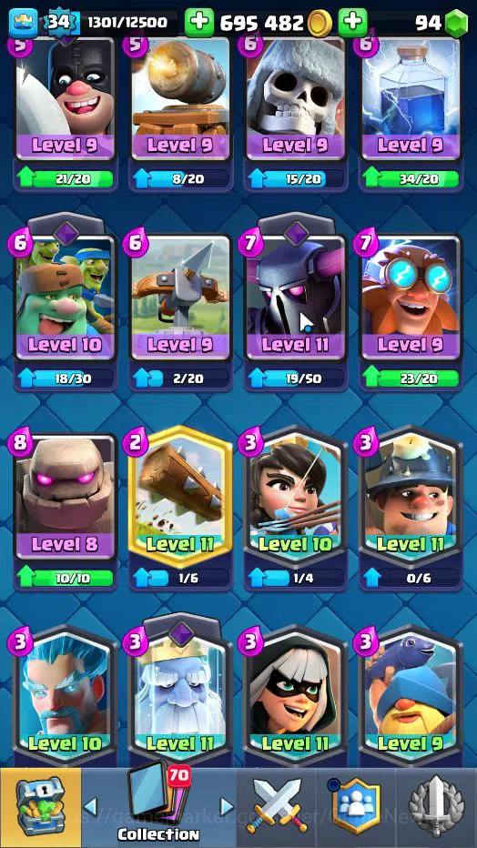 Clash Royale Accounts Lv 34|Trophy 6619|KTL 12|Card 116| 2 HERO 6 EVO 5 image 12