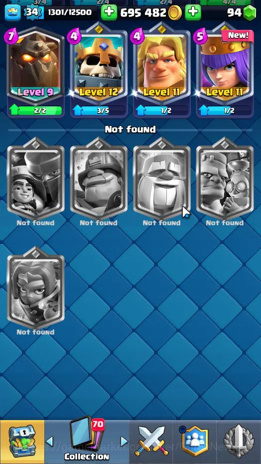 Clash Royale Accounts Lv 34|Trophy 6619|KTL 12|Card 116| 2 HERO 6 EVO 5 image 14