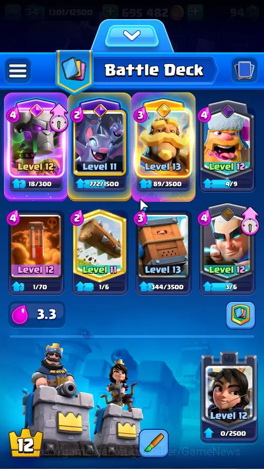 Clash Royale Accounts Lv 34|Trophy 6619|KTL 12|Card 116| 2 HERO 6 EVO 5 image 3
