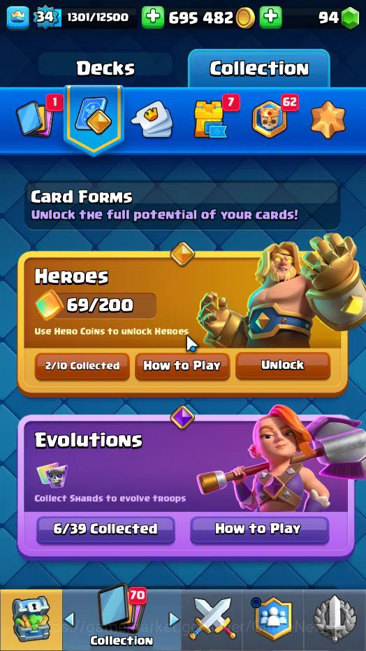 Clash Royale Accounts Lv 34|Trophy 6619|KTL 12|Card 116| 2 HERO 6 EVO 5 image 4