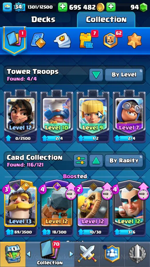 Clash Royale Accounts Lv 34|Trophy 6619|KTL 12|Card 116| 2 HERO 6 EVO 5 image 6