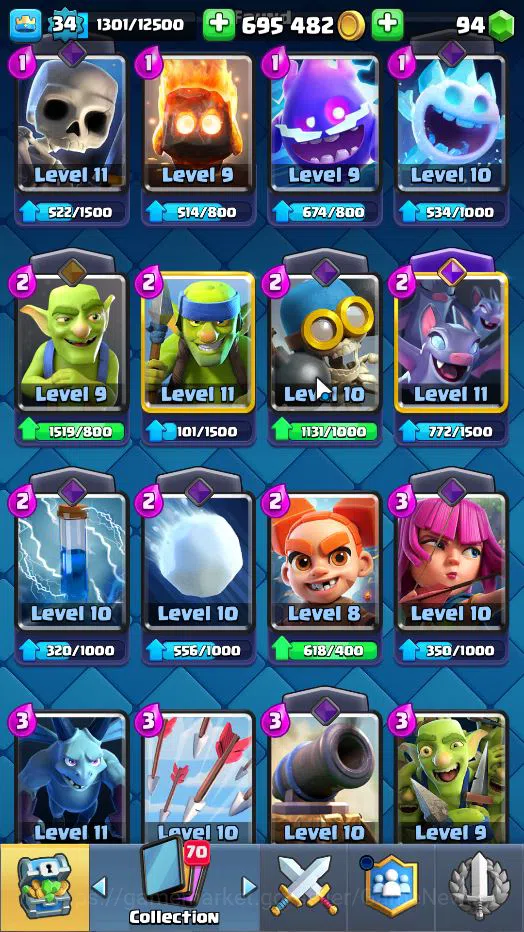 Clash Royale Accounts Lv 34|Trophy 6619|KTL 12|Card 116| 2 HERO 6 EVO 5 image 7