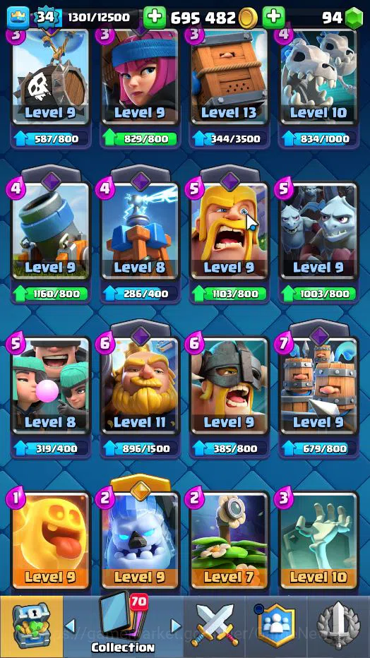 Clash Royale Accounts Lv 34|Trophy 6619|KTL 12|Card 116| 2 HERO 6 EVO 5 image 8