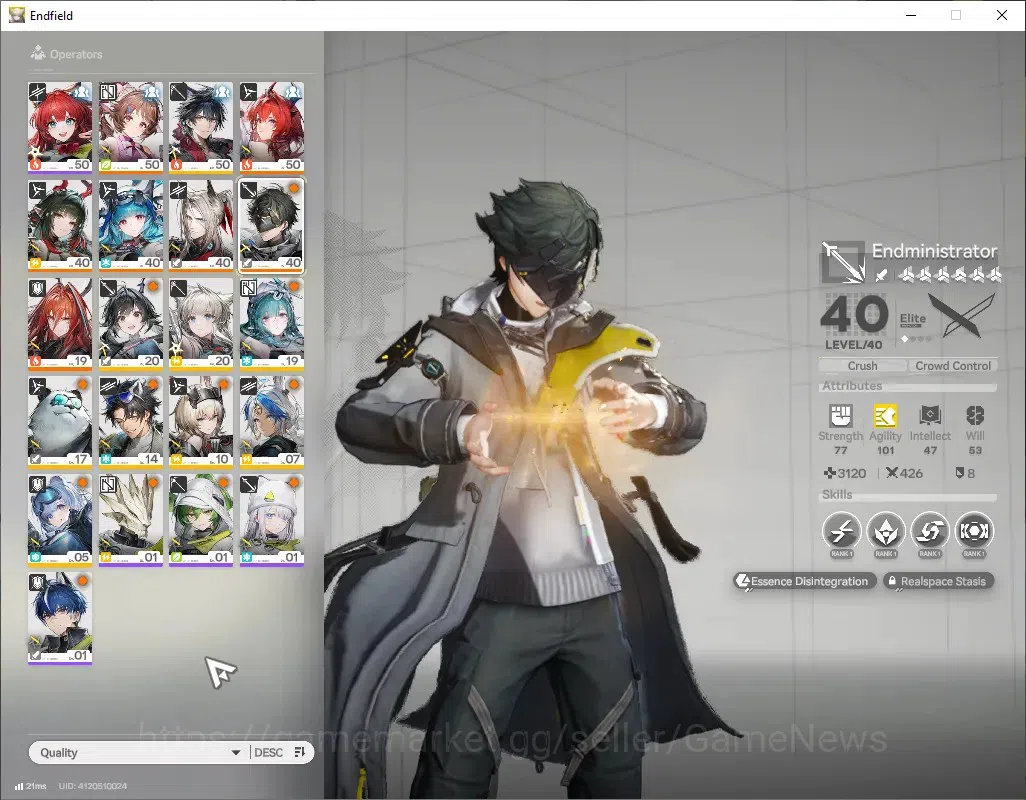 Arknights: Endfield Accounts ASIA|Lv 50|3,7k Ars|6 SSR (2 Limited) + 5 (*6 Weap image 1