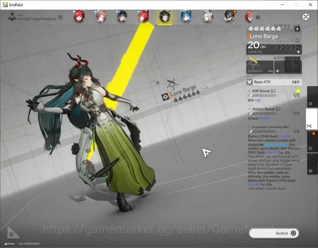 Arknights: Endfield Accounts ASIA|Lv 50|3,7k Ars|6 SSR (2 Limited) + 5 (*6 Weap image 5