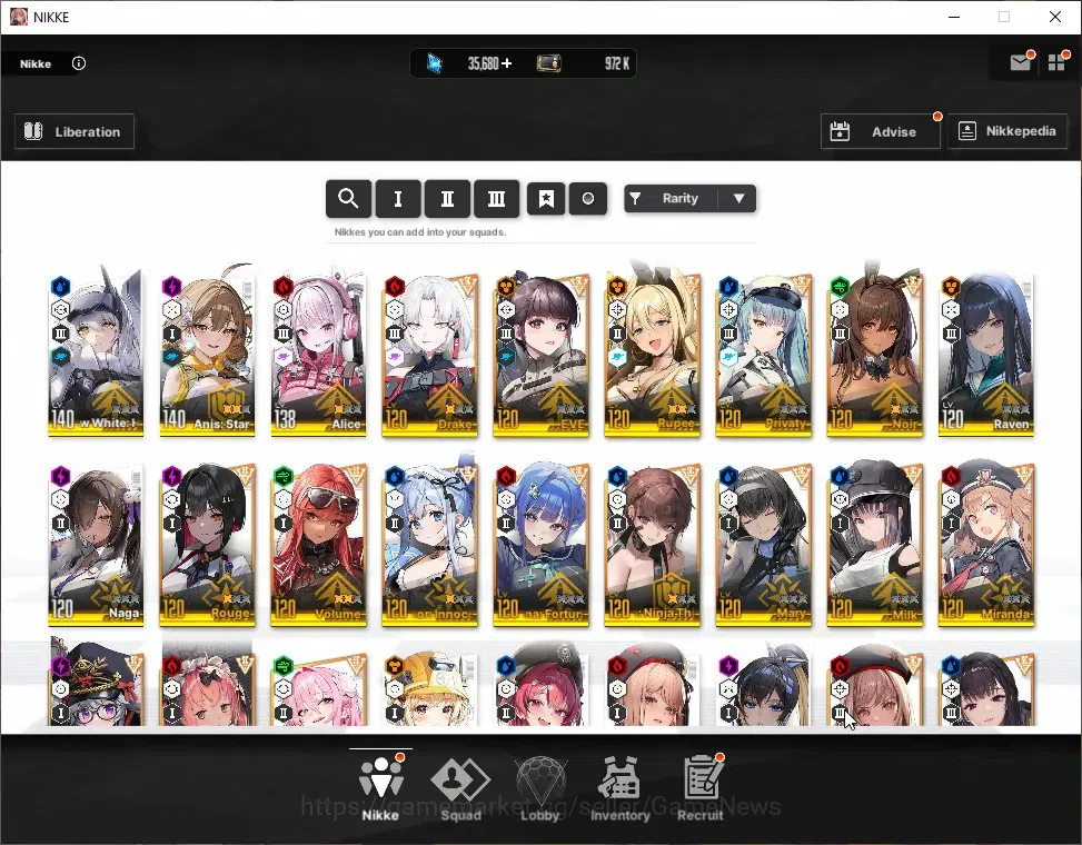 Goddess of Victory: Nikke Accounts Global|25 SSR|SyncLV130|Gem35k|(Collab EVE,Raven), image 3