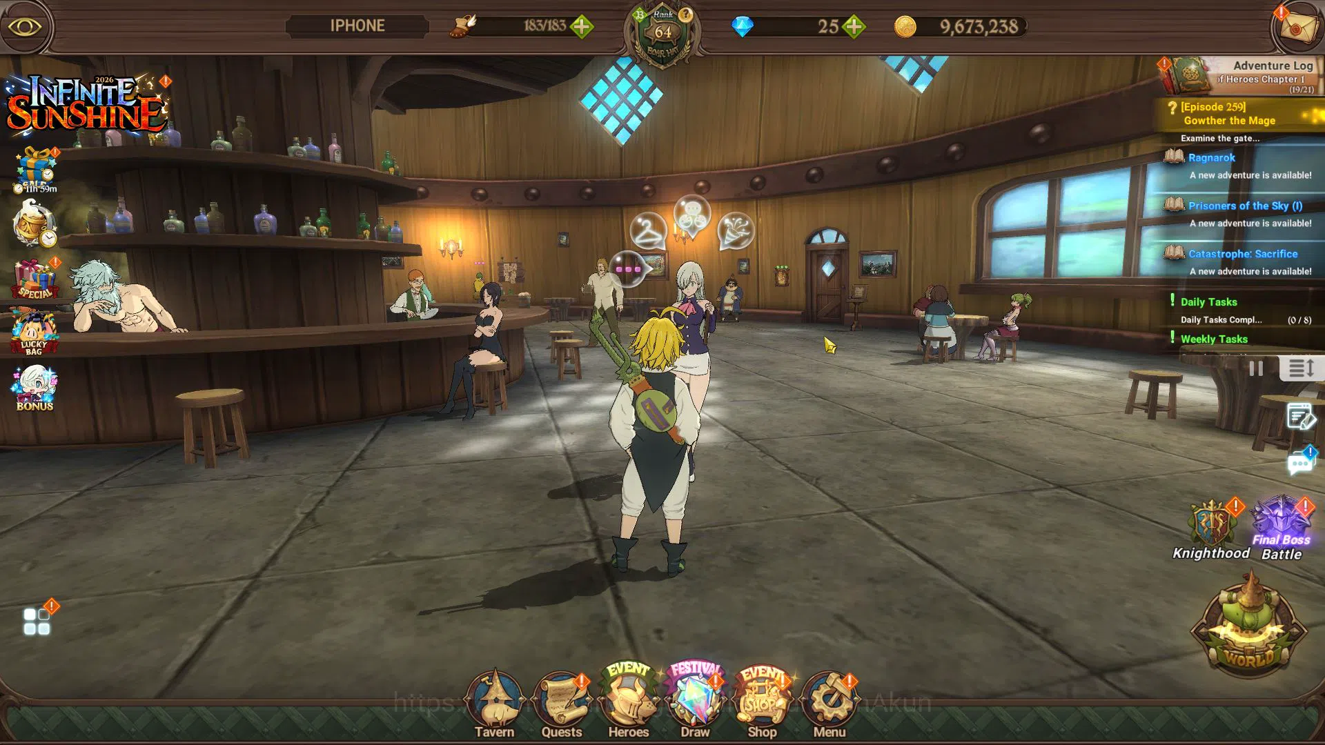The Seven Deadly Sins: Grand Cross Midgame Asia|3,2M CC|2 LR+10 UR|Brunhild2/6,Elizabeth,Merl image 1