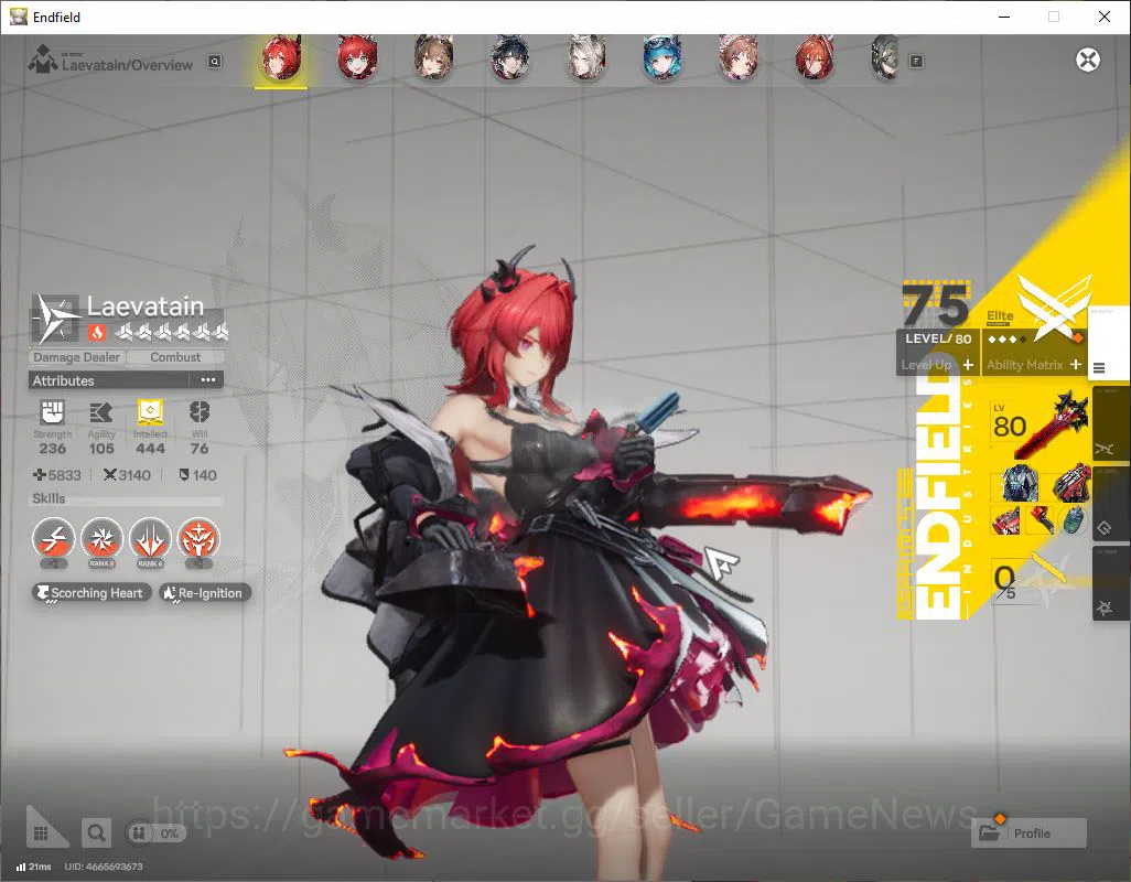 Arknights: Endfield Accounts ASIA|Lv49|SSR6(2Limit)+6(*6WP)|(Laevatain+Sign,Gil image 3