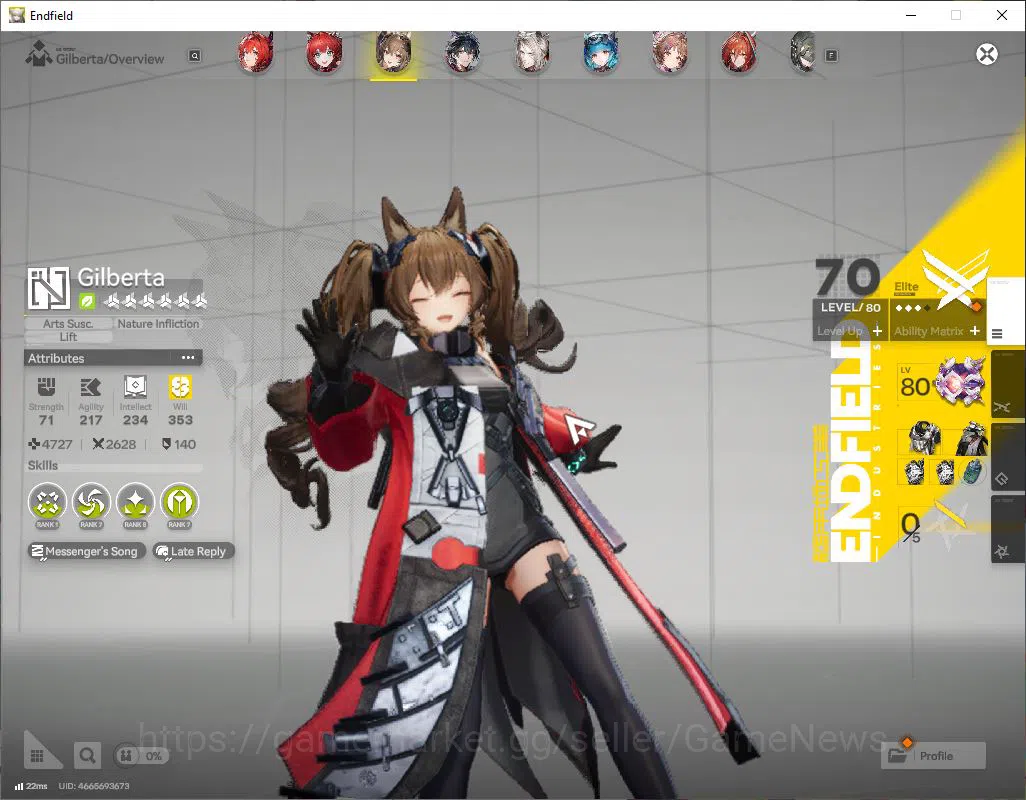 Arknights: Endfield Accounts ASIA|Lv49|SSR6(2Limit)+6(*6WP)|(Laevatain+Sign,Gil image 4