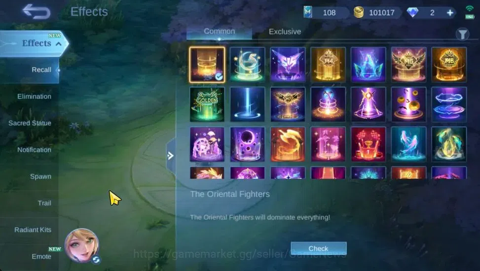 Mobile Legends: Bang Bang Accounts Collector Hero 110|Skin 202|Natalia CC,(Saber,Johnson,Layla,Rafaela)SABER,Tigreal 11
