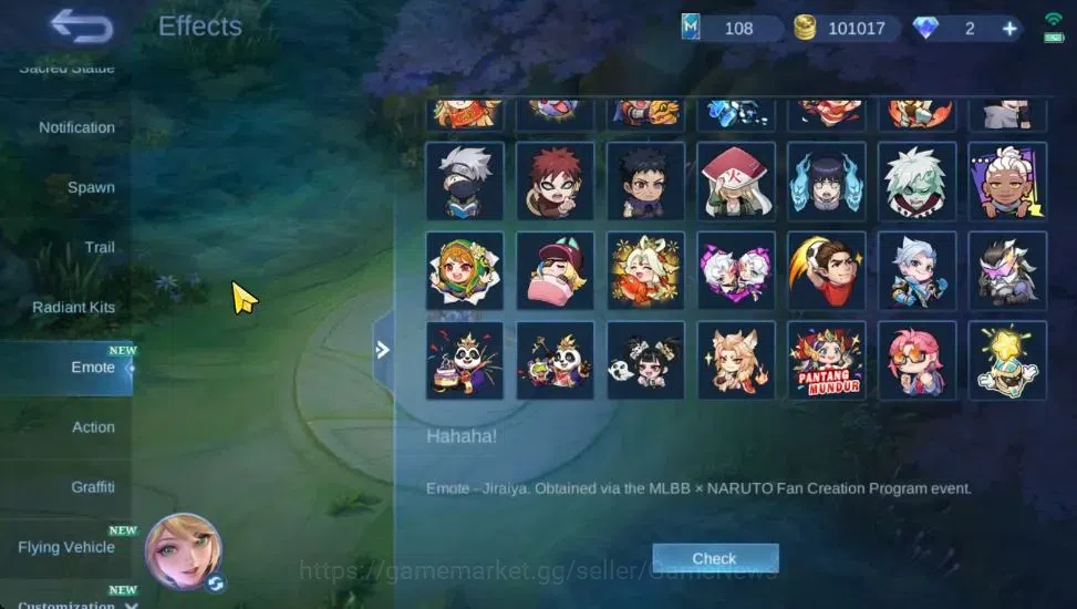 Mobile Legends: Bang Bang Accounts Collector Hero 110|Skin 202|Natalia CC,(Saber,Johnson,Layla,Rafaela)SABER,Tigreal 19