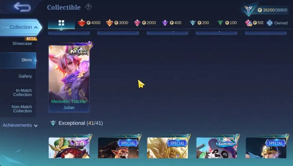 Mobile Legends: Bang Bang Accounts Collector Hero 110|Skin 202|Natalia CC,(Saber,Johnson,Layla,Rafaela)SABER,Tigreal 9