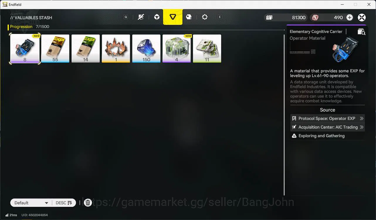 Arknights: Endfield Accounts Starter Skip Tutor | Asia | Yvonne DETAIL  check S image 4