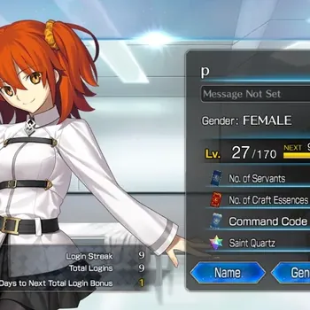 Fate-Grand Order Accounts NA Fuyuki Lvl 27|1 SSR Servant| ( Oberon ) |128 Saint Quartz, 27 Golden Apple|BirthDay Unset|Log