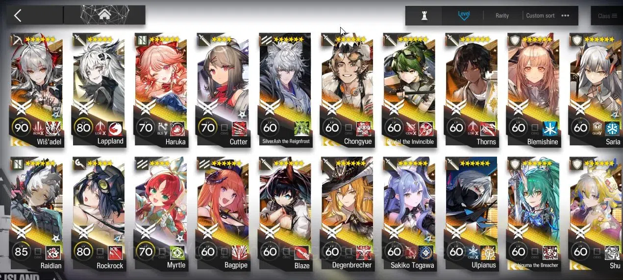 Arknights Accounts High-End Lv 85|238 Op+45 Outfits|72,6k+ Oru|12 Limited|Wish'Adel,Haruka,SATR,GTI,Yu,Sakiko 7