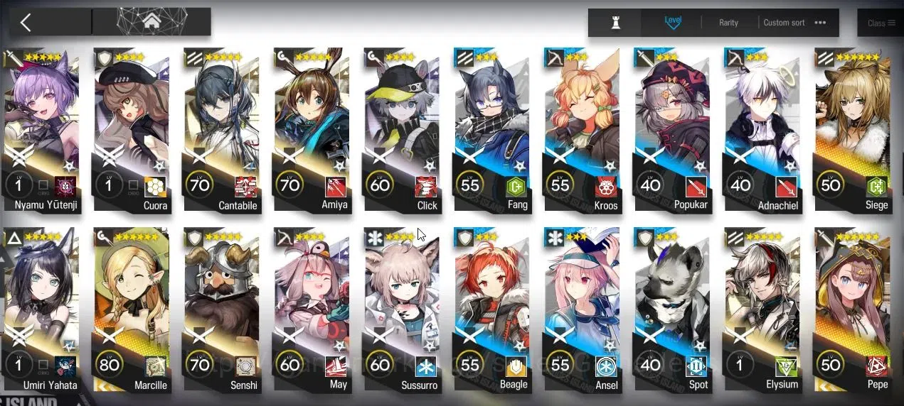 Arknights Accounts High-End Lv 85|238 Op+45 Outfits|72,6k+ Oru|12 Limited|Wish'Adel,Haruka,SATR,GTI,Yu,Sakiko 9