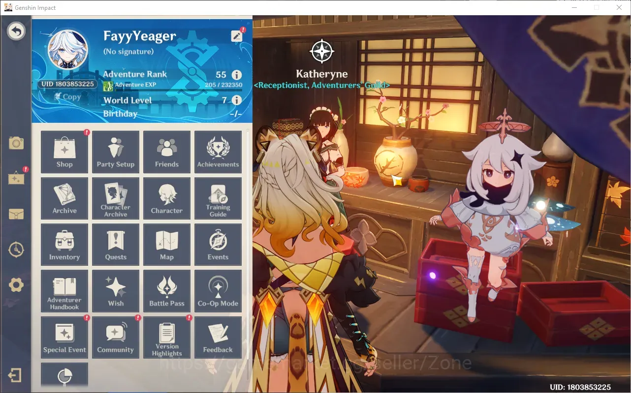 Genshin Impact Accounts Others ASIA|AR 55|5 Limited Char+3(5* Wpn)|Furina,Xilonen,Kazuha+Sign,Navia,Varesa|MC 1