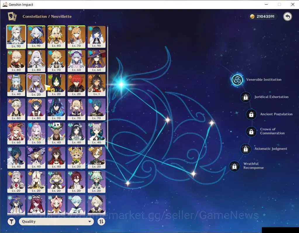 Genshin Impact Accounts Asia|AR 56|8 Limited+6(*5Wep)|[NeuviletteC1,Yelan] image 3