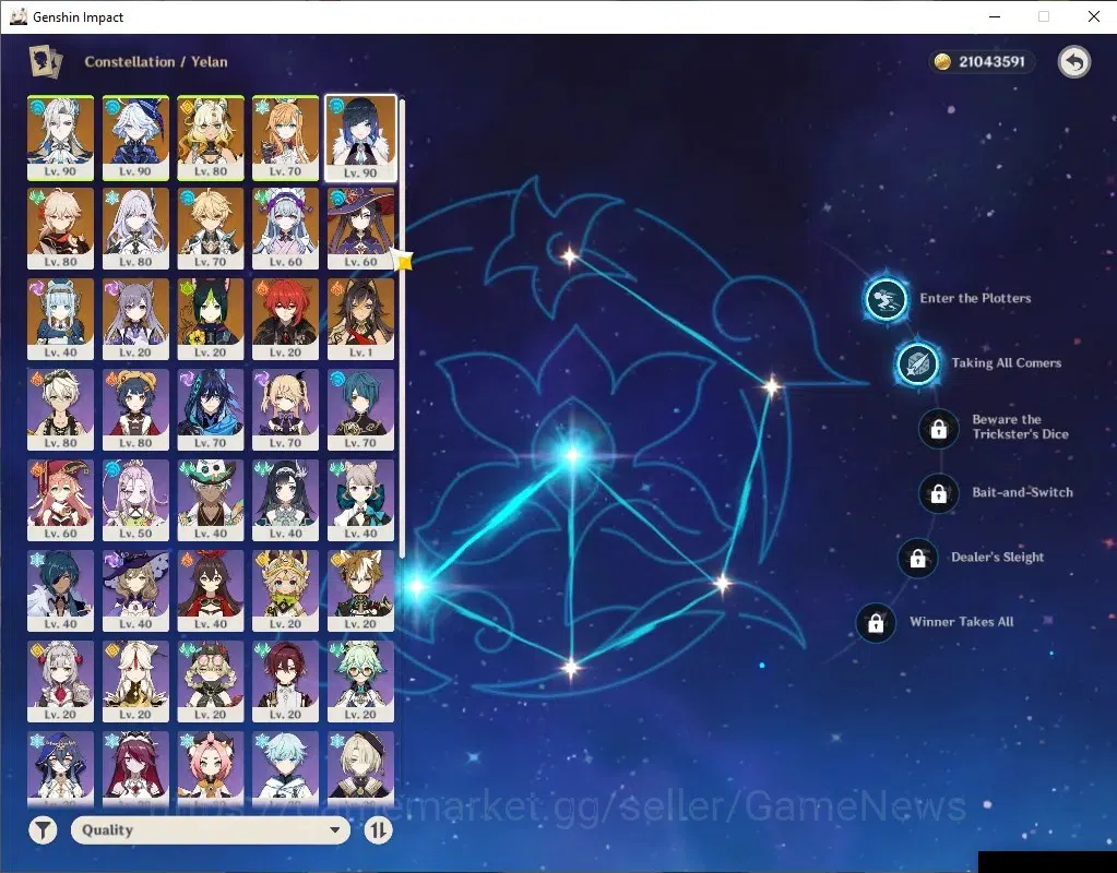 Genshin Impact Accounts Asia|AR 56|8 Limited+6(*5Wep)|[NeuviletteC1,Yelan] image 4