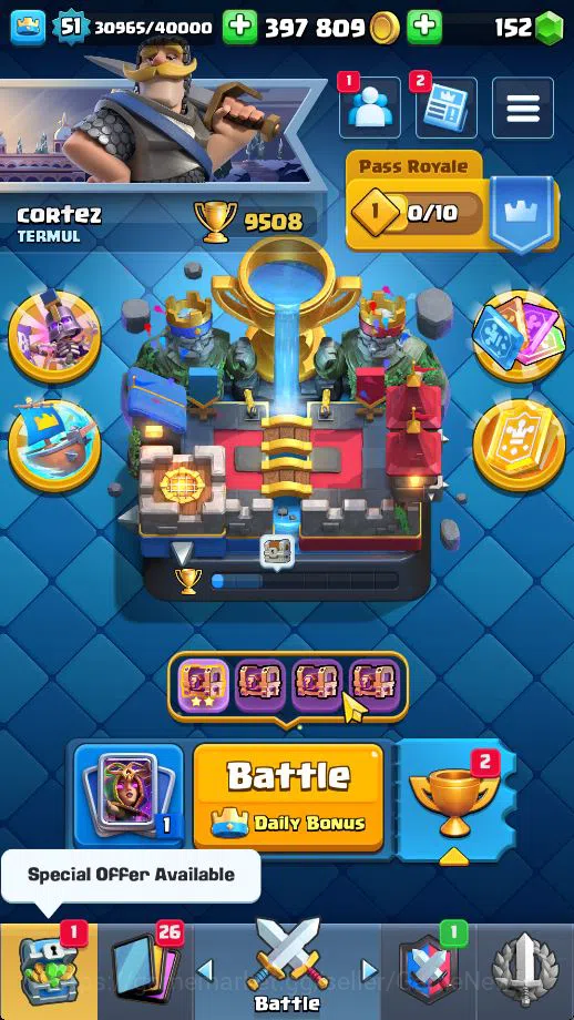 Lv 51|Trophy 9508|KTL 14|Limited Skin|Card 121| 1 Hero 11 EVO 8 Champ 21 Legendary 33 Epic 30 Rare 29 Common |Take Email(CR1376) Clash Royale Midgame Lv 51|Trophy 9508|KTL 14|Limited Skin|Card 121| 1 image 1
