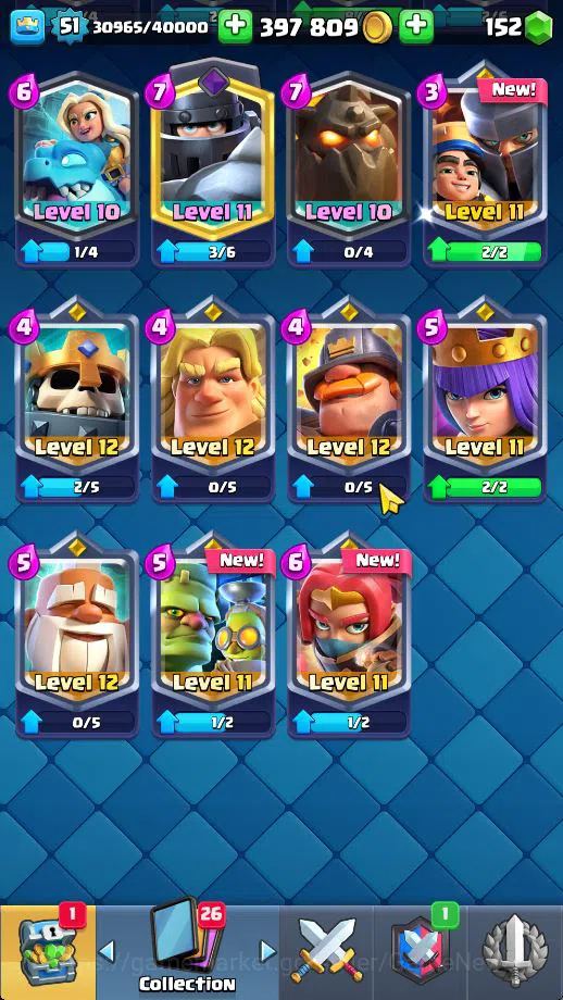 Clash Royale Accounts Midgame Lv 51|Trophy 9508|KTL 14|Limited Skin|Card 121| 1 Hero 11 EVO 8 Champ 21 Legendary 33 Epic 30 13