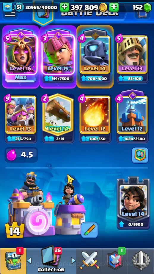 Clash Royale Accounts Midgame Lv 51|Trophy 9508|KTL 14|Limited Skin|Card 121| 1 Hero 11 EVO 8 Champ 21 Legendary 33 Epic 30 3
