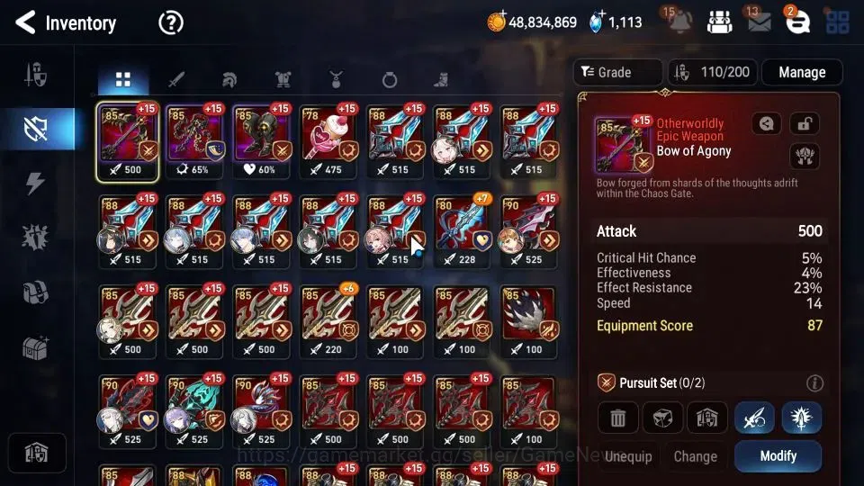 Epic Seven Accounts Starter GLOBAL Unverif|NewEra|13 ML(LOT Scales,Zio,BHwayoung,Etc)+Rinak,AFSFlan|PoH+Bles ON|1K SStone+2K 16