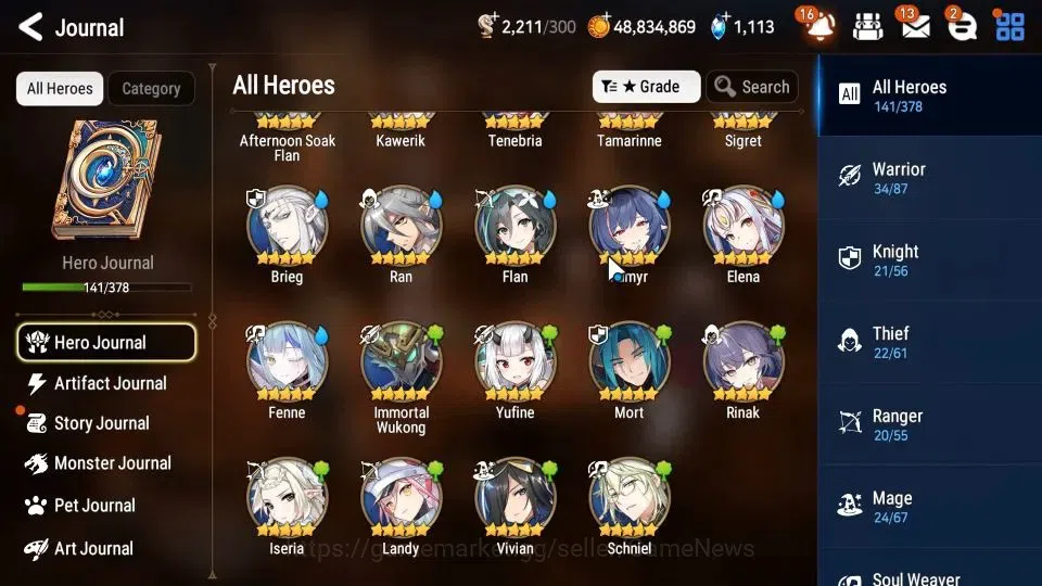 Epic Seven Accounts Starter GLOBAL Unverif|NewEra|13 ML(LOT Scales,Zio,BHwayoung,Etc)+Rinak,AFSFlan|PoH+Bles ON|1K SStone+2K 8