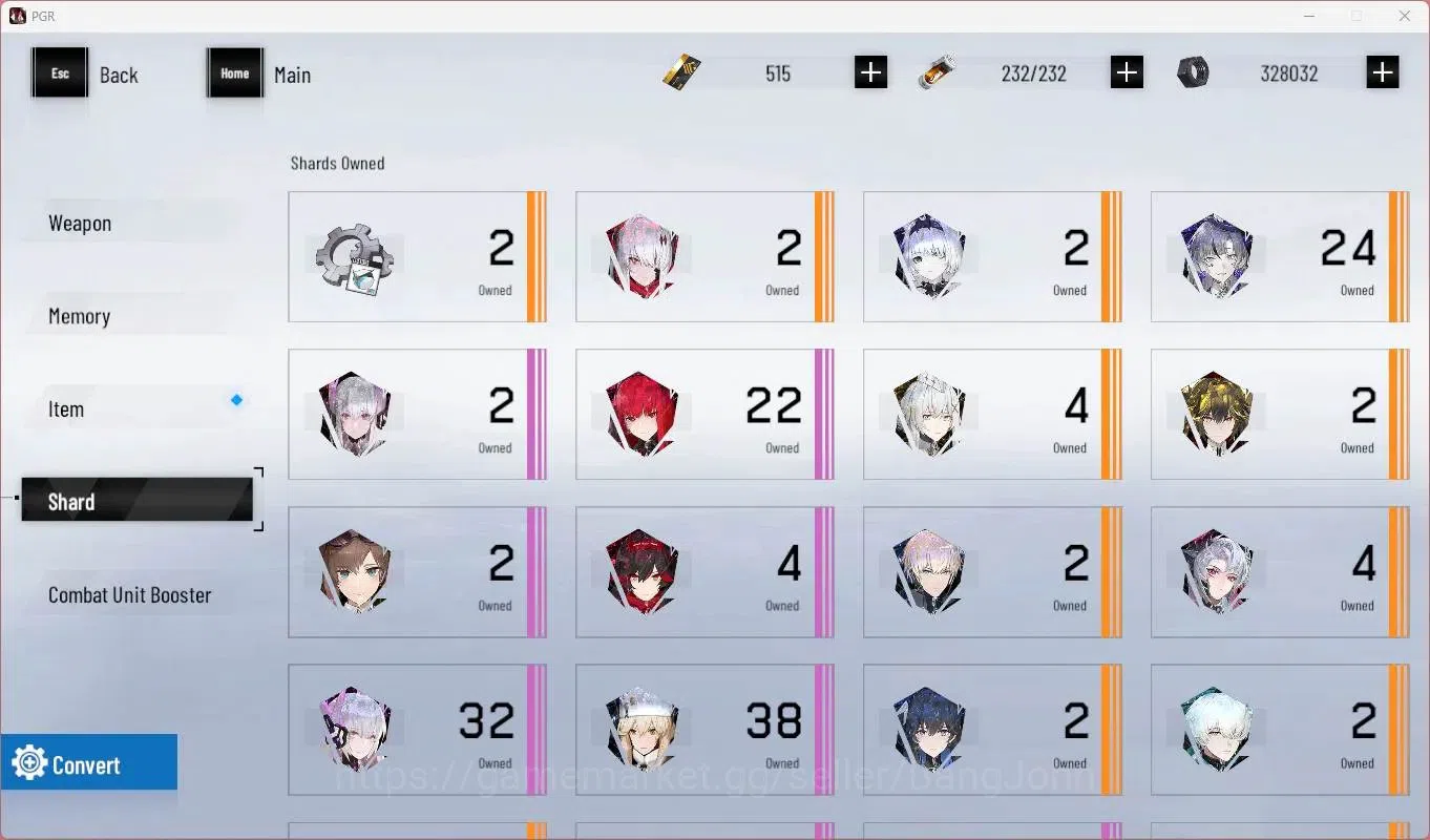 Punishing: Gray Raven Accounts Others ASIA | L79 |(SS Lucia IC,S Lucia CW,S Lucia CA)+Sign, S Feral,S Bianca, Etc|BC 515|YC 17