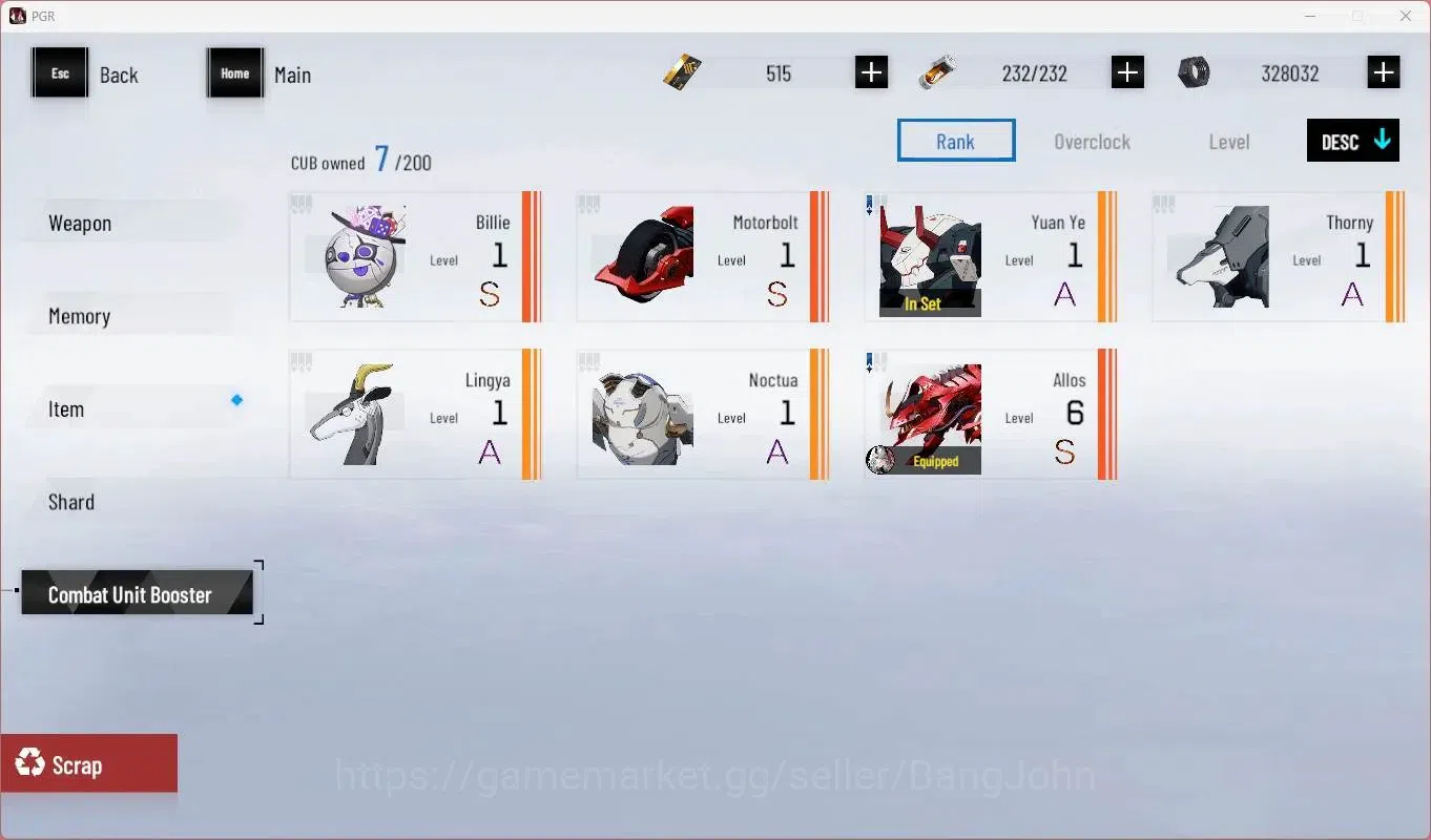 Punishing: Gray Raven Accounts Others ASIA | L79 |(SS Lucia IC,S Lucia CW,S Lucia CA)+Sign, S Feral,S Bianca, Etc|BC 515|YC 18