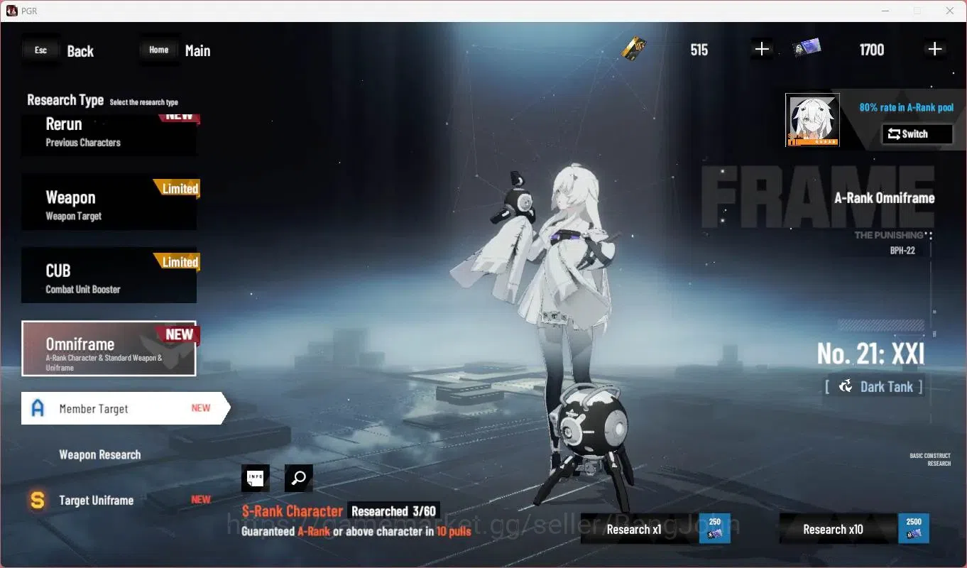 Punishing: Gray Raven Accounts Others ASIA | L79 |(SS Lucia IC,S Lucia CW,S Lucia CA)+Sign, S Feral,S Bianca, Etc|BC 515|YC 20