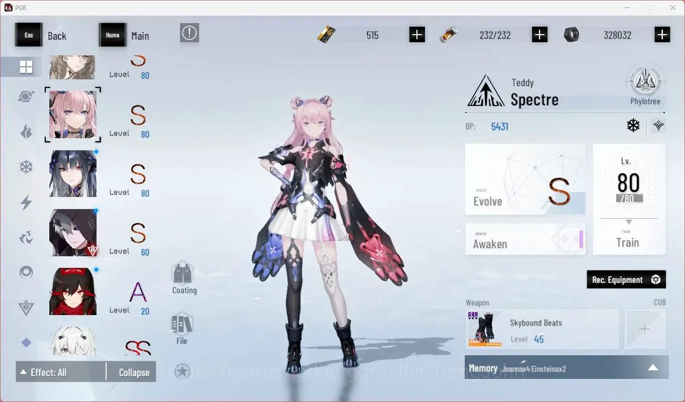 Punishing: Gray Raven Accounts Others ASIA | L79 |(SS Lucia IC,S Lucia CW,S Lucia CA)+Sign, S Feral,S Bianca, Etc|BC 515|YC 9