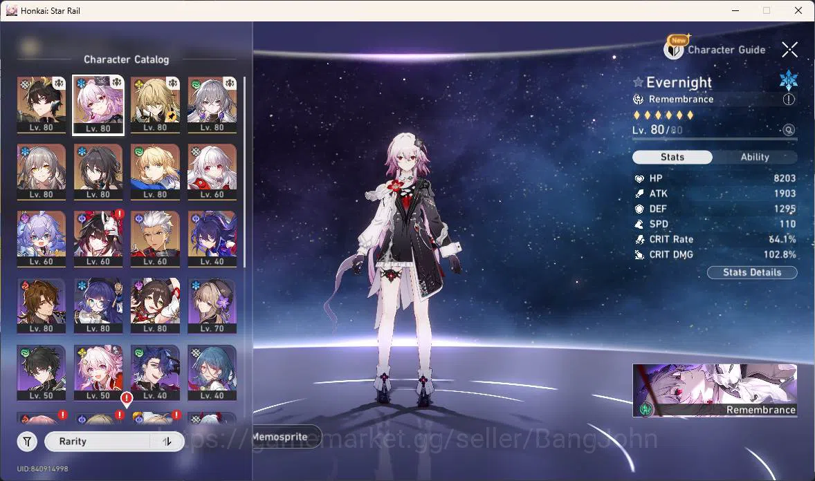 Honkai Star Rail Accounts ASIA | TL 67, dan heng terrae, evernight, luocha,  image 2