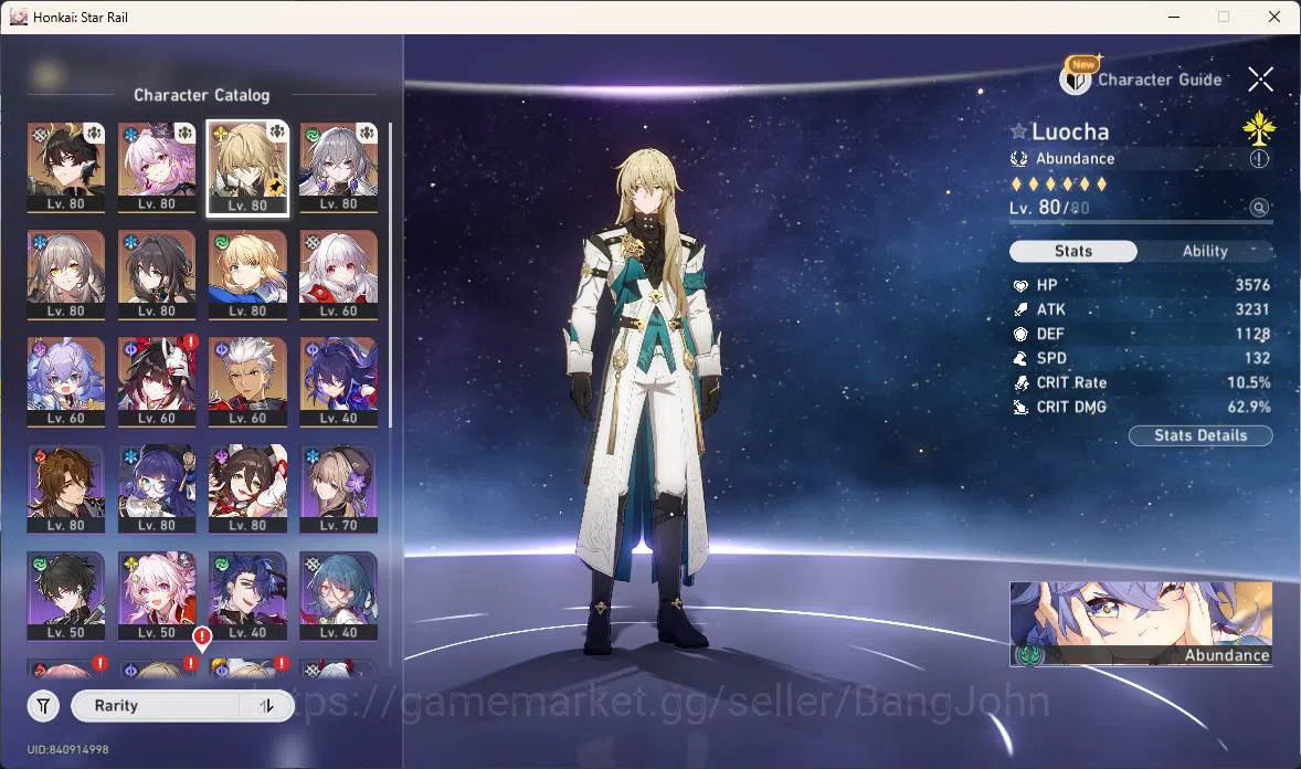 Honkai Star Rail Accounts ASIA | TL 67, dan heng terrae, evernight, luocha,  image 4