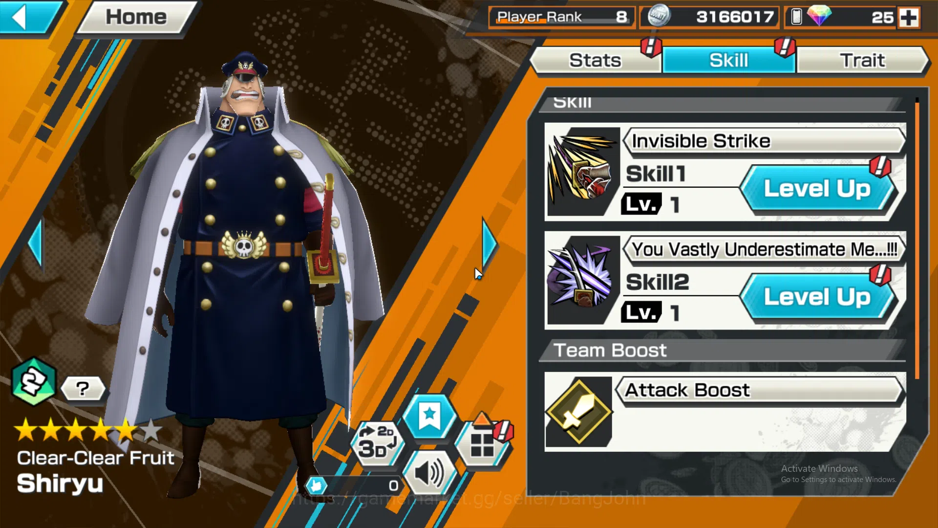 One Piece Bounty Rush Accounts GLOBAL | EX3 | Max 4 | Great Pirate Newgate, Borsa image 11