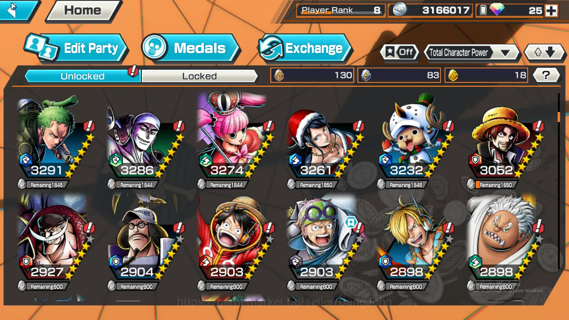 One Piece Bounty Rush Accounts GLOBAL | EX3 | Max 4 | Great Pirate Newgate, Borsa image 17