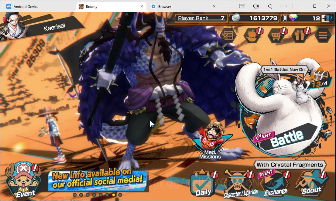 One Piece Bounty Rush Accounts Global|4 EX |Legendary DGarp,FE Sabo,5Elders St.Et image 1
