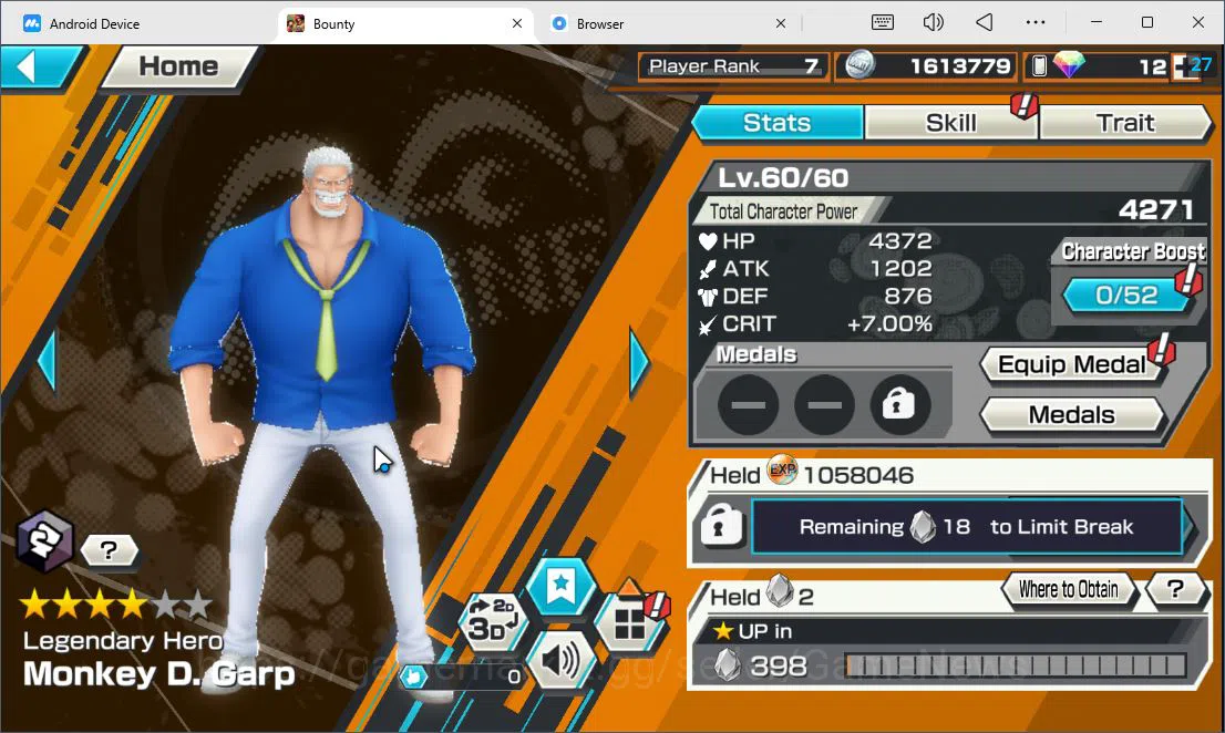 One Piece Bounty Rush Accounts Global|4 EX |Legendary DGarp,FE Sabo,5Elders St.Et image 5