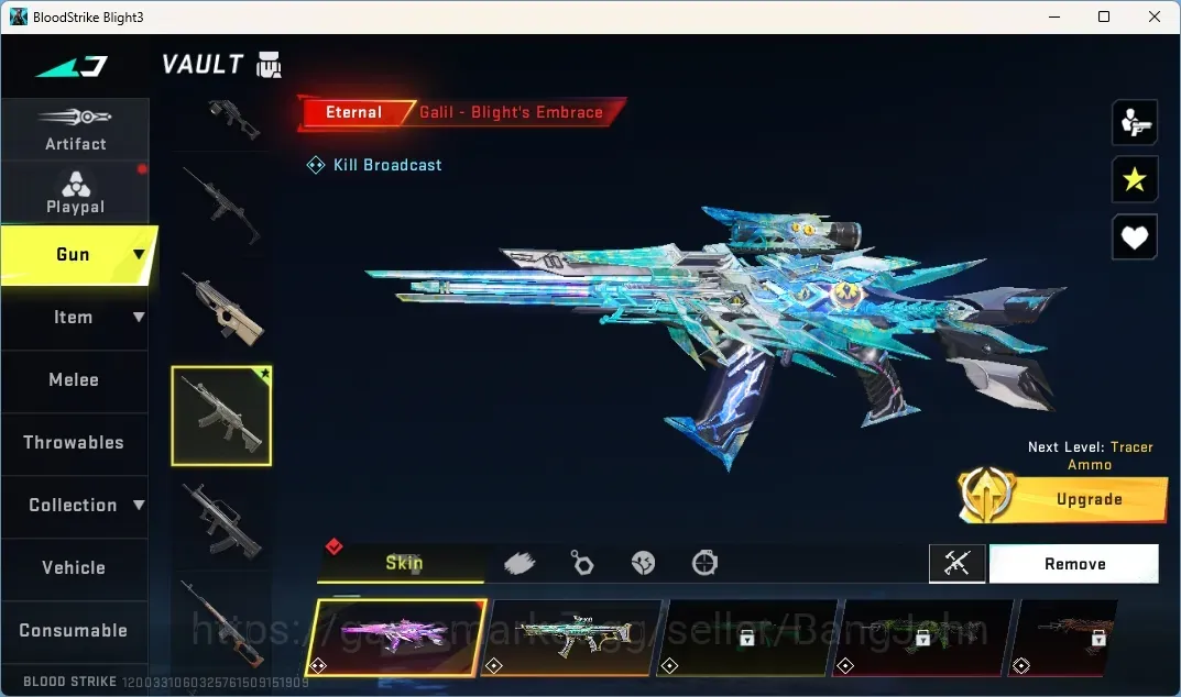 Blood Strike Accounts Others ASIA | Eternal Gun:Galil-Blight's Embrace Lv2|1 Ultra Gun|1 Ultra Striker|3 Legendary 1