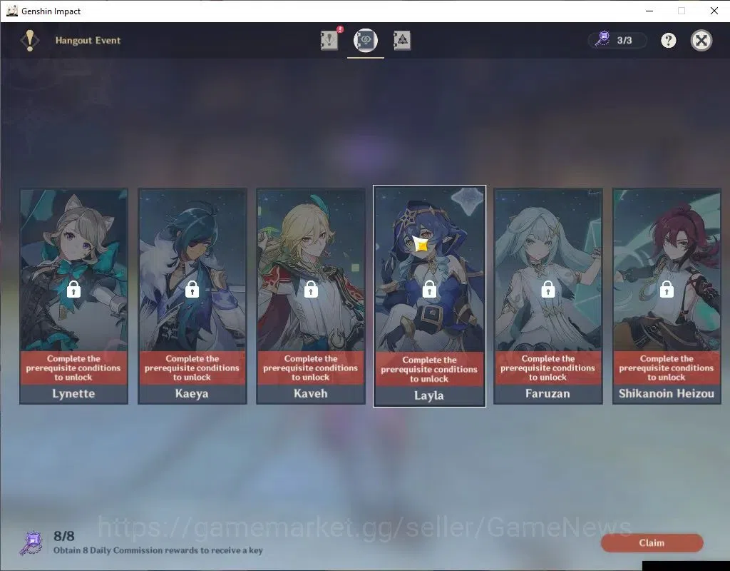 Genshin Impact Accounts Asia|AR 50|7 Limit +2(*5Wep)|Flins,Raiden,Furina,N image 13