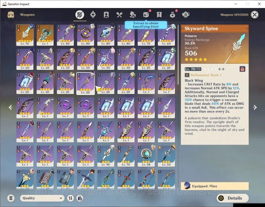 Genshin Impact Accounts Asia|AR 50|7 Limit +2(*5Wep)|Flins,Raiden,Furina,N image 5