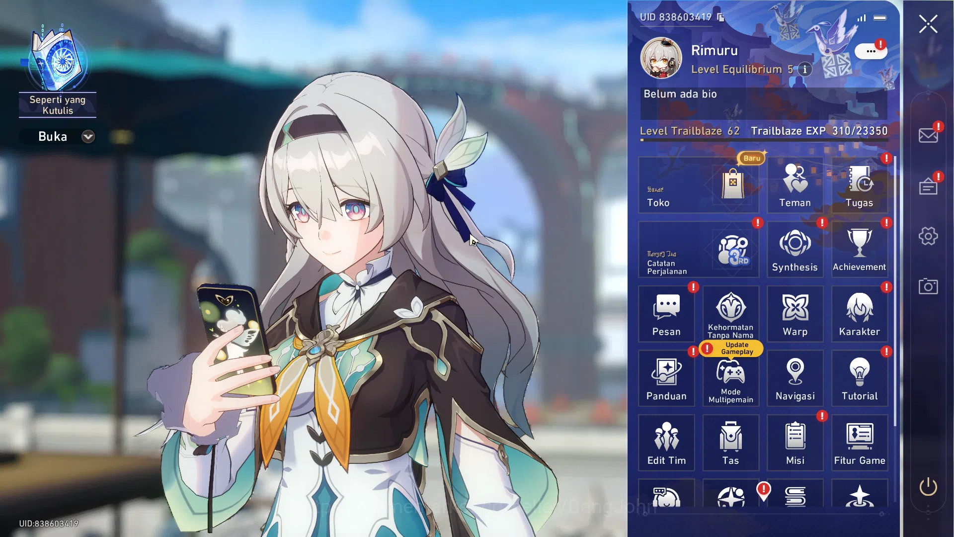 Honkai Star Rail Accounts ASIA | TL 62 | 4 LIMIT | FIREFLY | RUAN MEI | DAN image 1