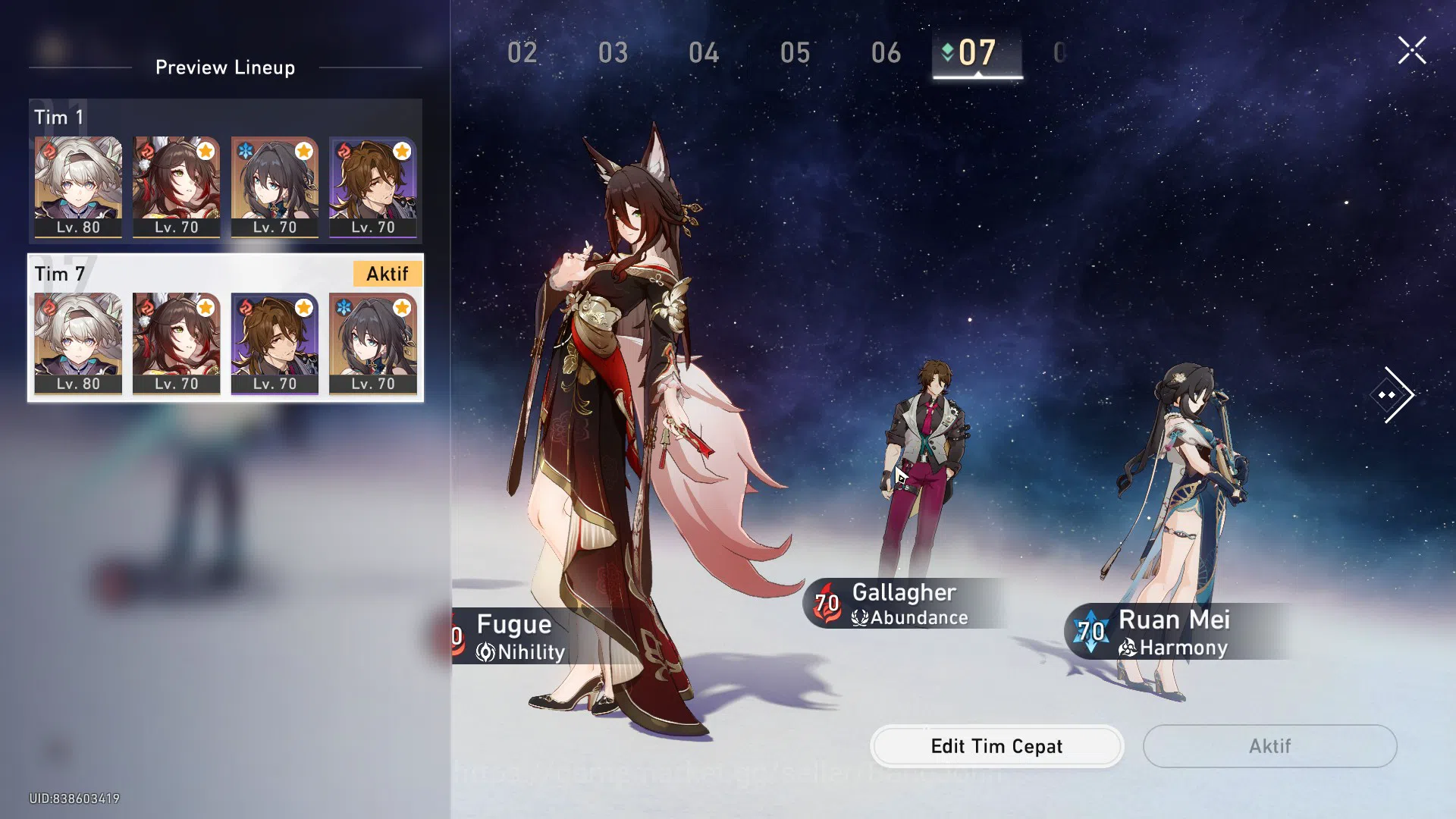 Honkai Star Rail Accounts ASIA | TL 62 | 4 LIMIT | FIREFLY | RUAN MEI | DAN image 14