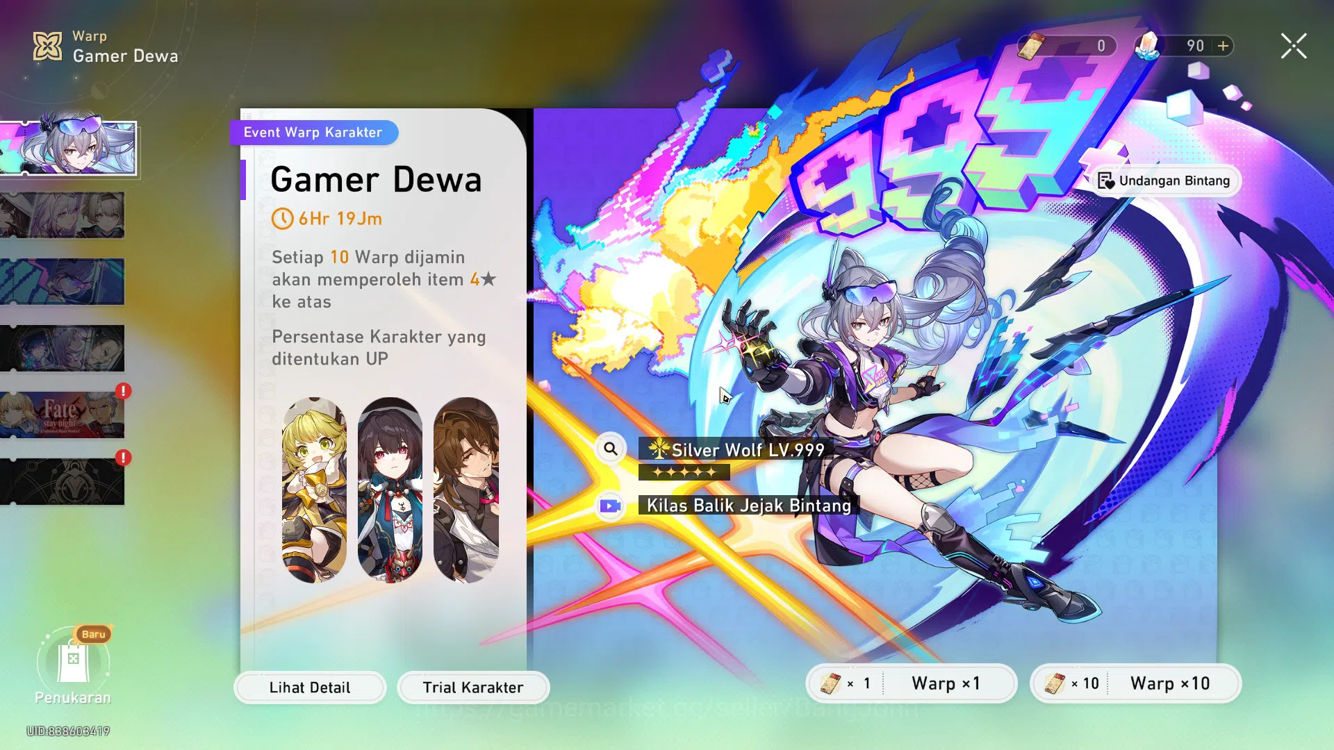 Honkai Star Rail Accounts ASIA | TL 62 | 4 LIMIT | FIREFLY | RUAN MEI | DAN image 15