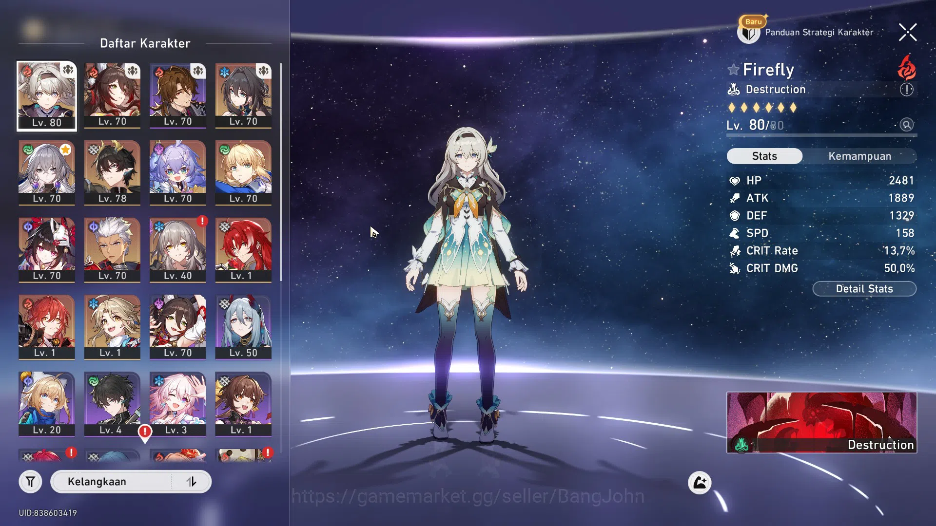Honkai Star Rail Accounts ASIA | TL 62 | 4 LIMIT | FIREFLY | RUAN MEI | DAN image 2