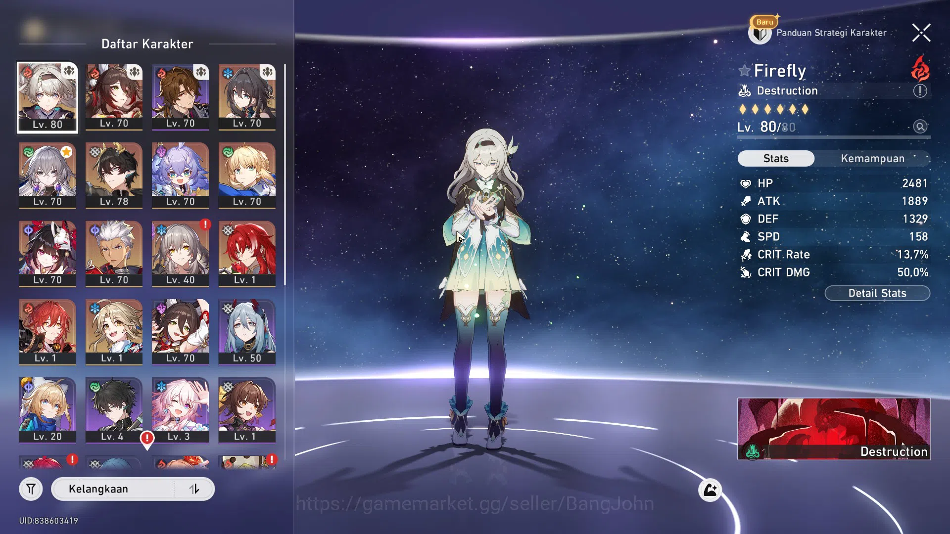 Honkai Star Rail Accounts ASIA | TL 62 | 4 LIMIT | FIREFLY | RUAN MEI | DAN image 3
