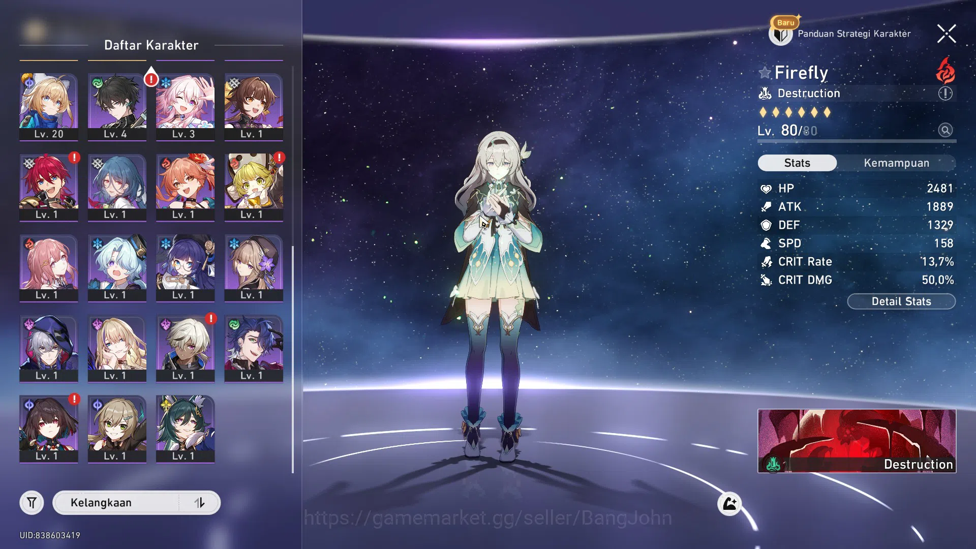 Honkai Star Rail Accounts ASIA | TL 62 | 4 LIMIT | FIREFLY | RUAN MEI | DAN image 4