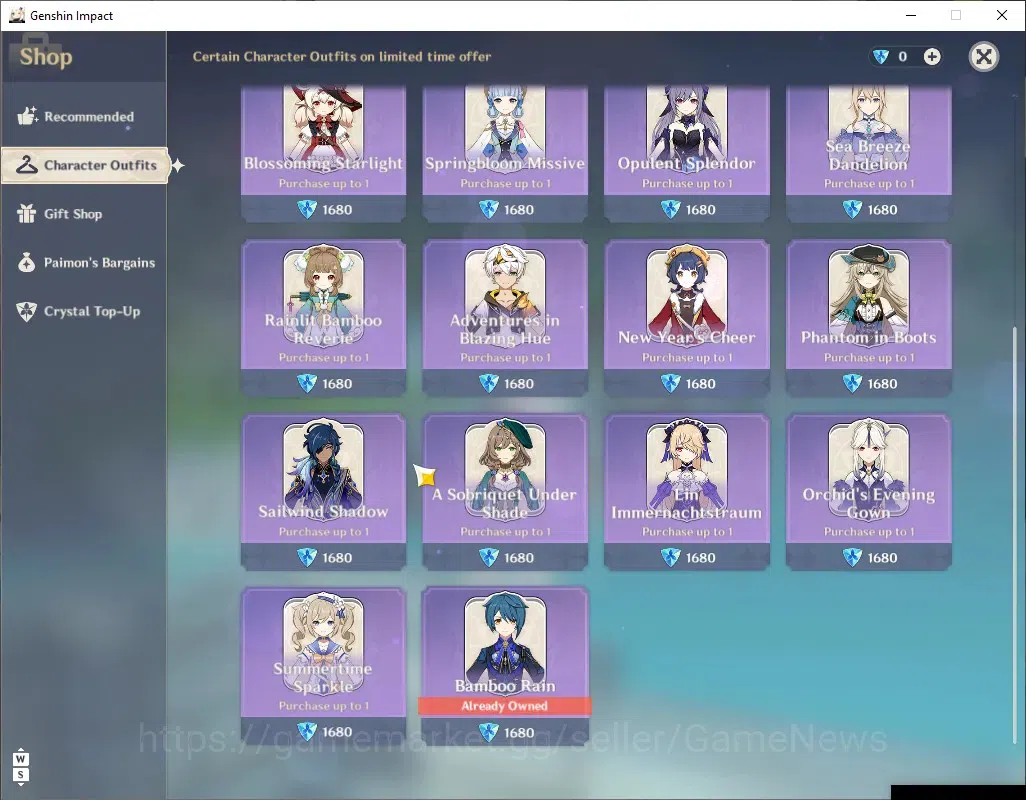 Genshin Impact Accounts Others ASIA|AR 47|Rate On|3 Limited + 3 (*5 13