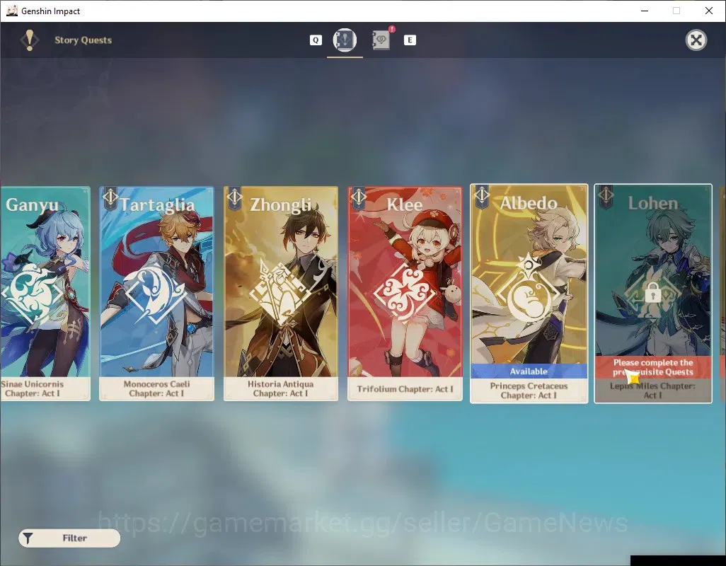 Genshin Impact Accounts Others ASIA|AR 47|Rate On|3 Limited + 3 (*5 17